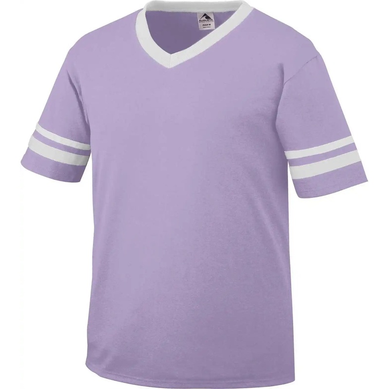 Augusta 360 Sleeve Stripe Jersey – Light Lavender White