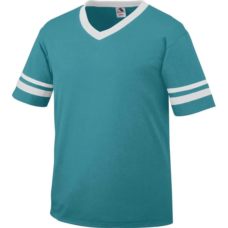 Augusta 360 Sleeve Stripe Jersey – Teal White