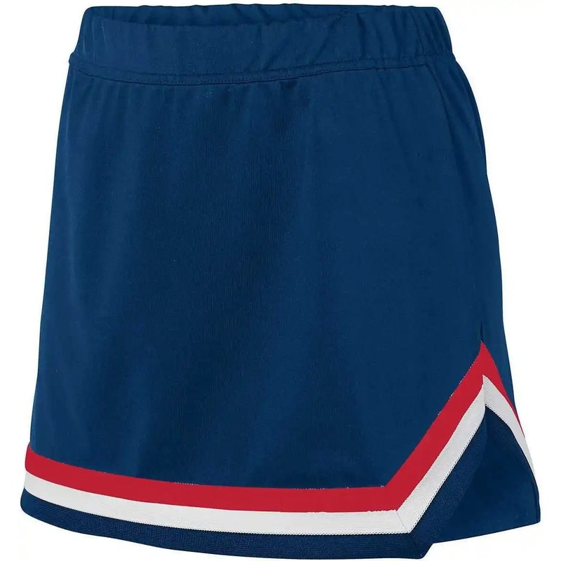 Augusta 9145 Ladies Pike Skirt – Navy Red White