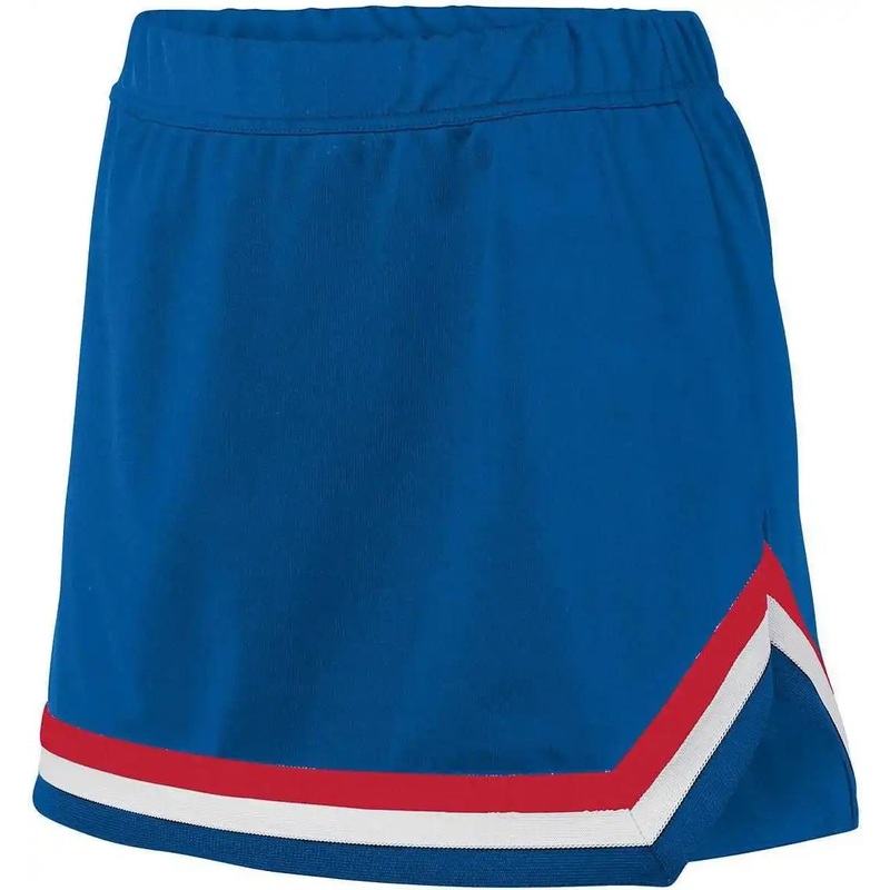 Augusta 9145 Ladies Pike Skirt – Royal Red White