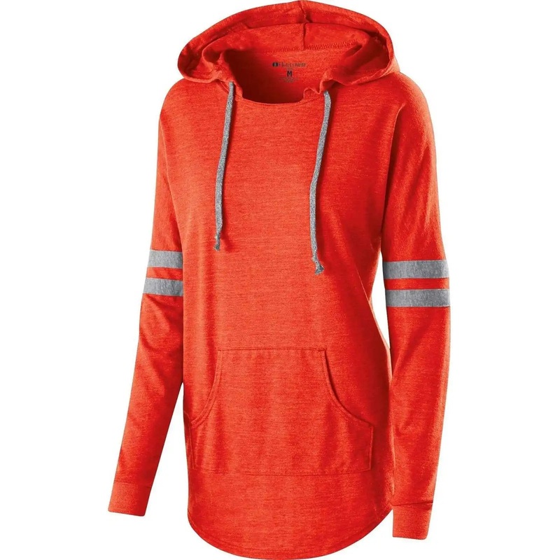 Holloway 229390 Ladies’ Hooded Low Key Pullover – Vintage Orange Gray