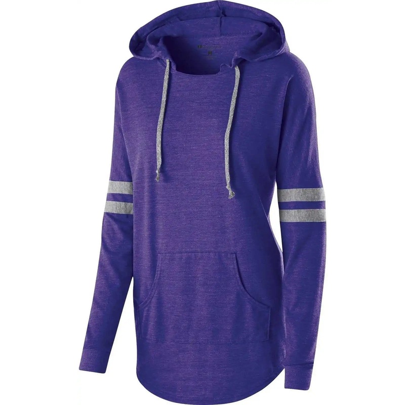 Holloway 229390 Ladies’ Hooded Low Key Pullover – Vintage Purple Gray