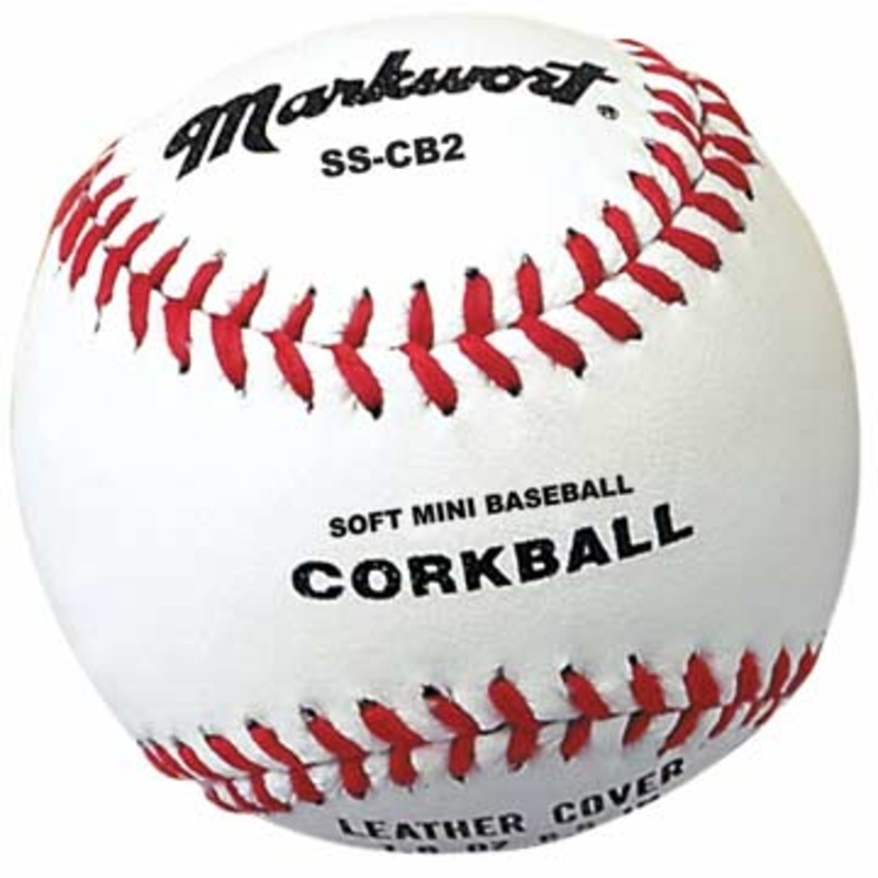 Markwort Soft Safe Corkball Style Mini-Baseball – White