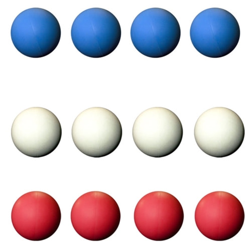12 Assorted Color Lacrosse Game Balls – Patriot Blend