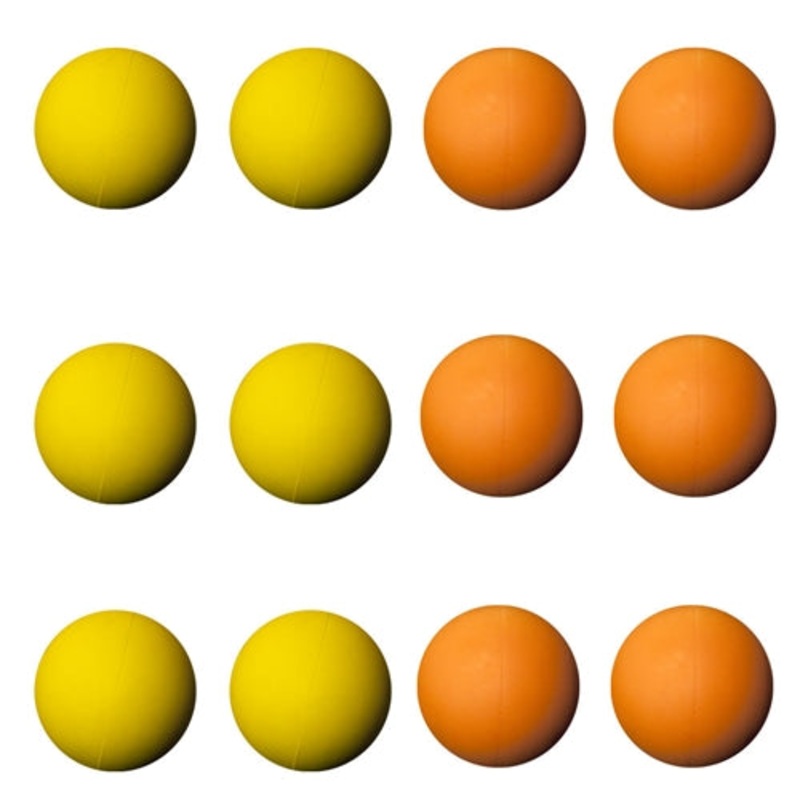12 Assorted Color Lacrosse Game Balls – Yellow 6 – Orange 6| Ladies Blend
