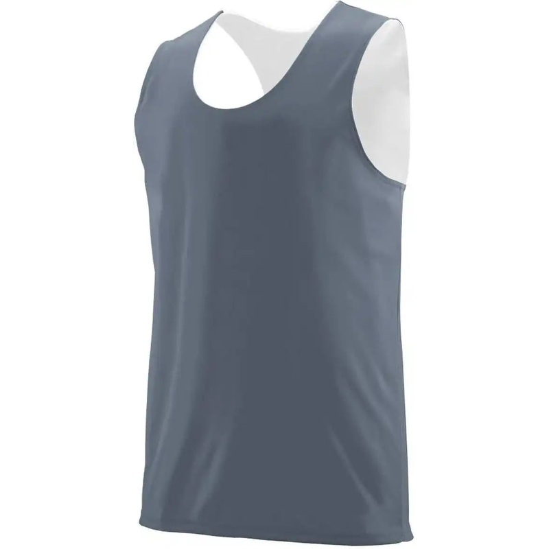 Augusta 149 Reversible Wicking Tank – Youth – Dark Gray White