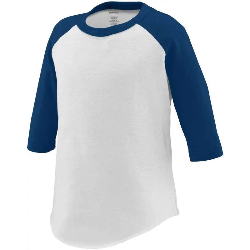 Augusta 422 Baseball Jersey – Toddler – White Navy