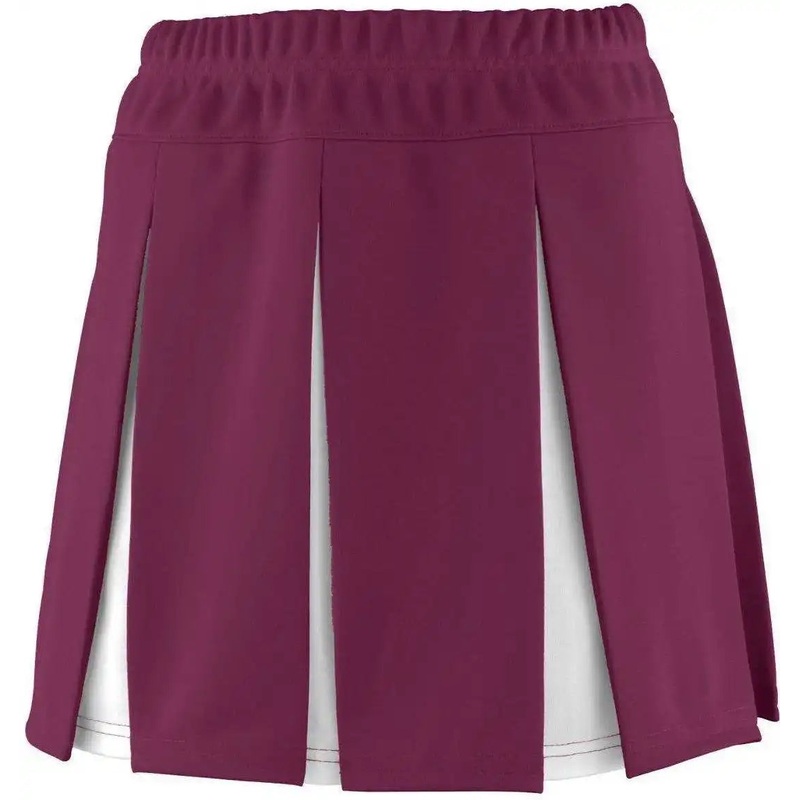 Augusta 9116 Girls Liberty Skirt – Maroon White