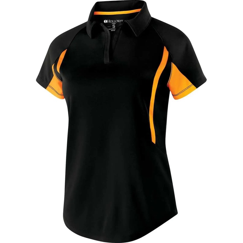 Holloway 222730 Ladies’ Avenger Polo Short Sleeve – Black Light Gold