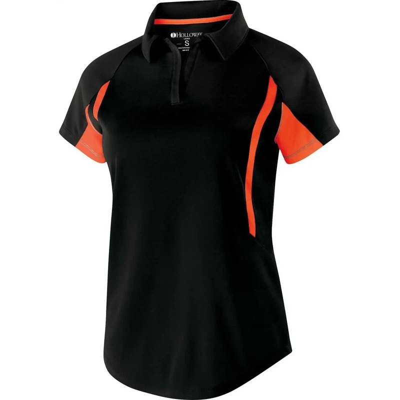 Holloway 222730 Ladies’ Avenger Polo Short Sleeve – Black Scarlet