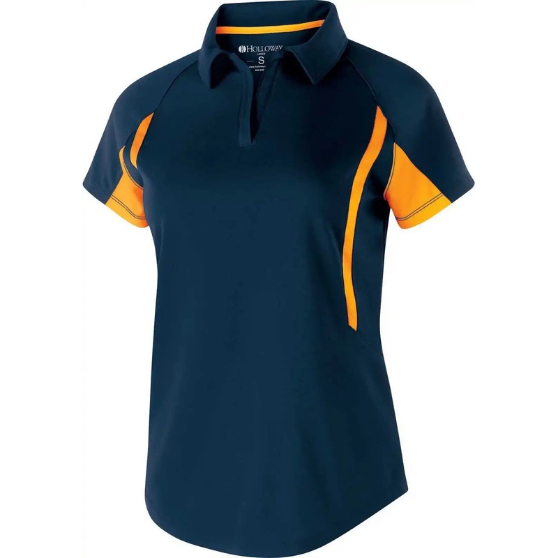 Holloway 222730 Ladies’ Avenger Polo Short Sleeve – Navy Light Gold