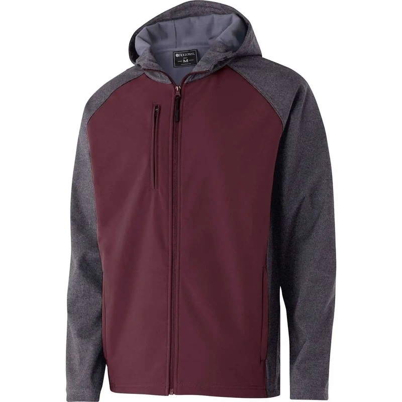 Holloway 229157 Raider Softshell Jacket – Carbon Print Maroon