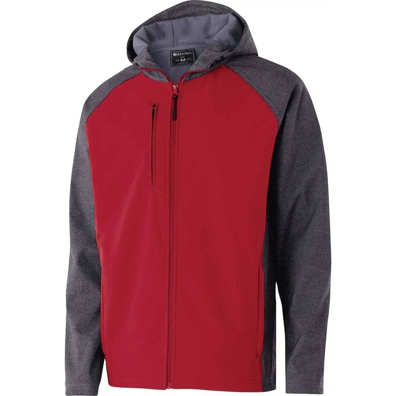 Holloway 229157 Raider Softshell Jacket – Carbon Print Scarlet