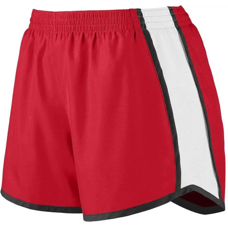 Augusta 1265 Ladies Pulse Team Short – Red White Black