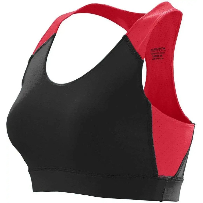 Augusta 2417 Ladies All Sport Sports Bra – Black Red
