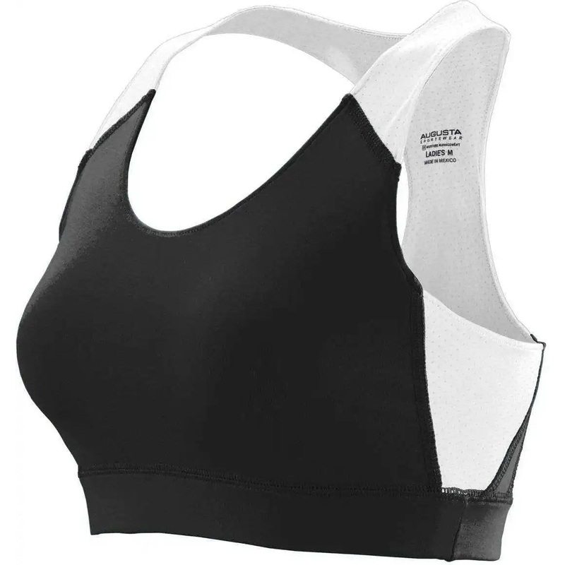 Augusta 2417 Ladies All Sport Sports Bra – Black White