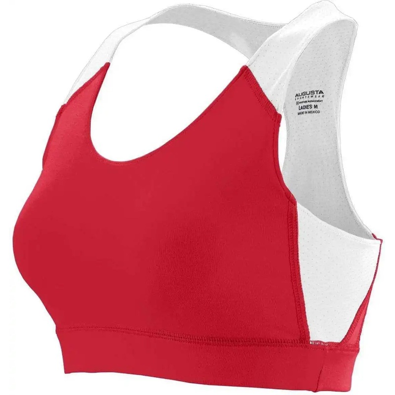 Augusta 2417 Ladies All Sport Sports Bra – Red White