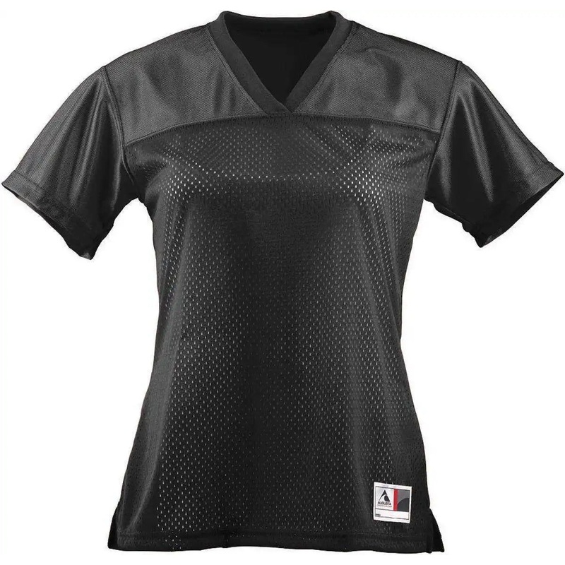 Augusta 250 Ladies Junior Fit Replica Football Tee – Black