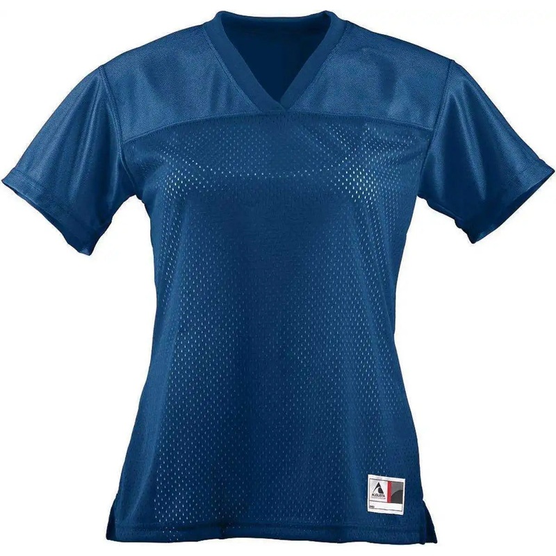 Augusta 250 Ladies Junior Fit Replica Football Tee – Navy