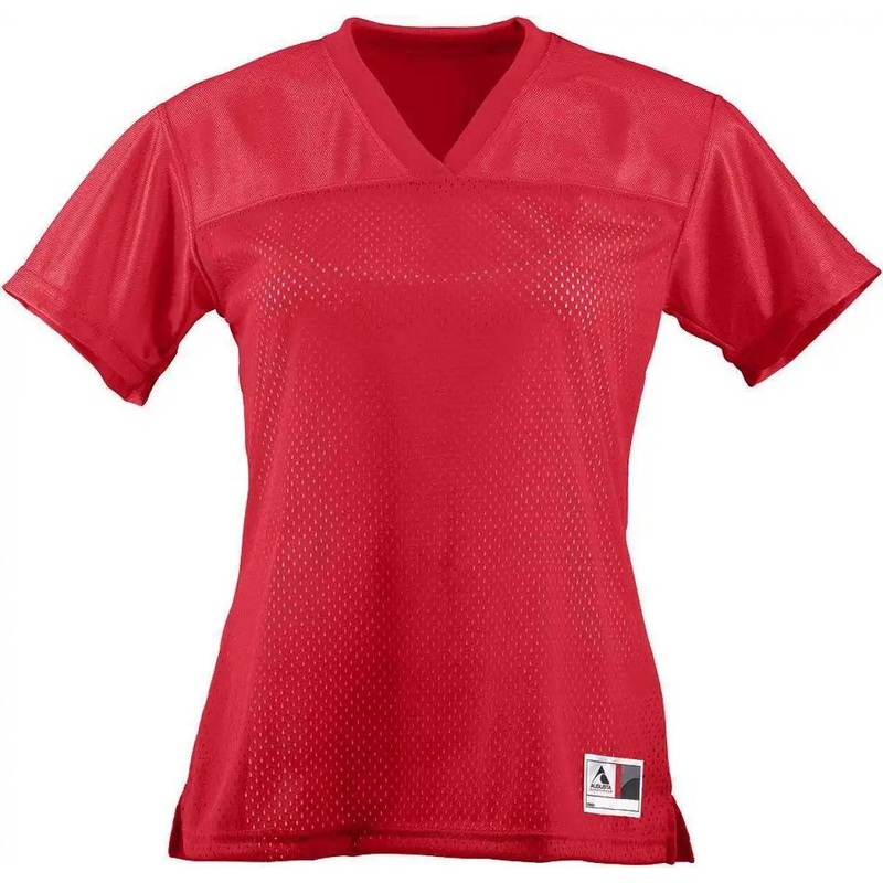 Augusta 250 Ladies Junior Fit Replica Football Tee – Red