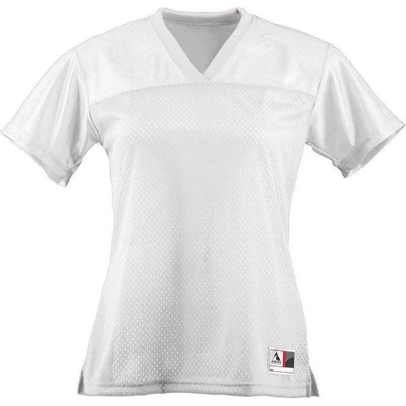 Augusta 250 Ladies Junior Fit Replica Football Tee – White