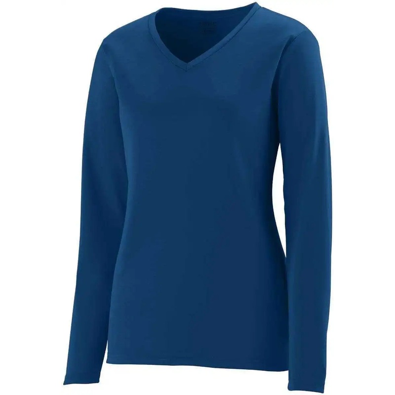 Augusta 1788 Ladies Long Sleeve Wicking T-Shirt – Navy