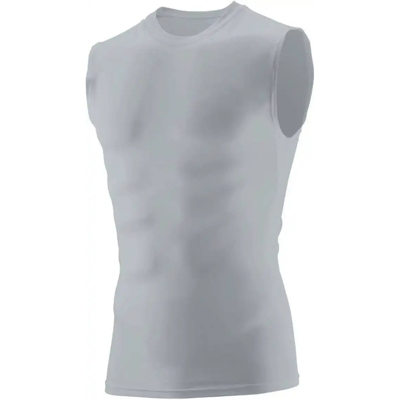 Augusta 2602 Sleeveless Compression Shirt – Light Gray