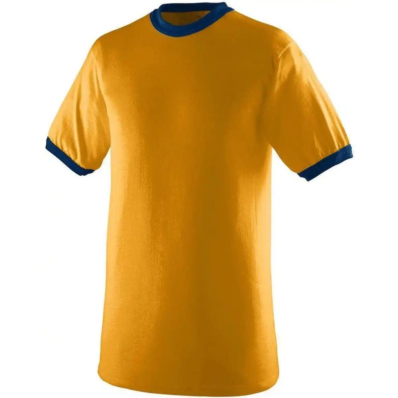 Augusta 710 Ringer T-Shirt – Gold Navy