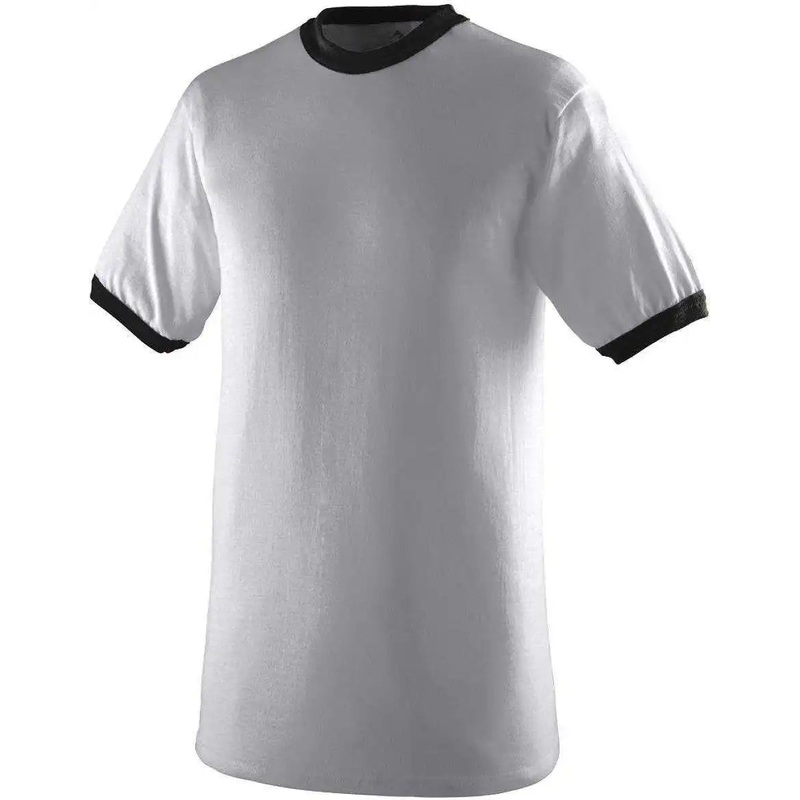 Augusta 710 Ringer T-Shirt – Light Gray Black