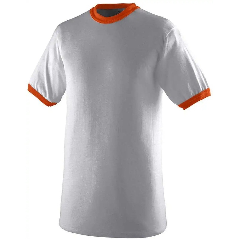 Augusta 710 Ringer T-Shirt – Light Gray Orange