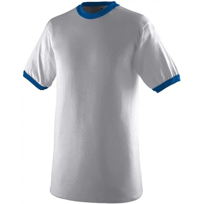Augusta 710 Ringer T-Shirt – Light Gray Royal