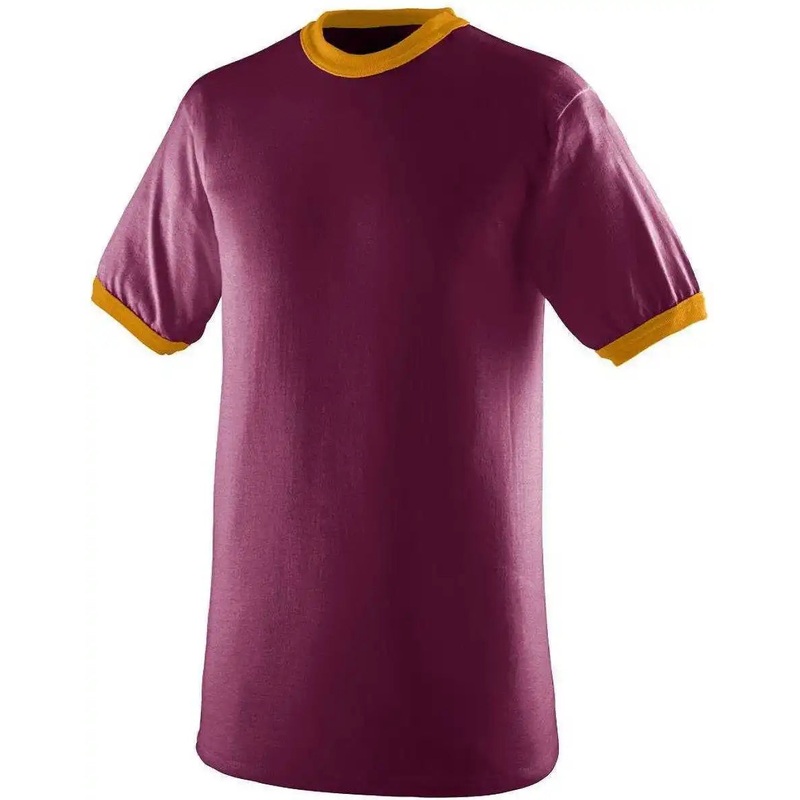 Augusta 710 Ringer T-Shirt – Maroon Gold