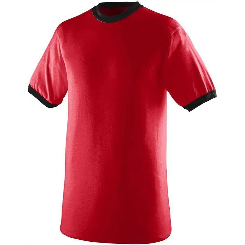 Augusta 710 Ringer T-Shirt – Red Black