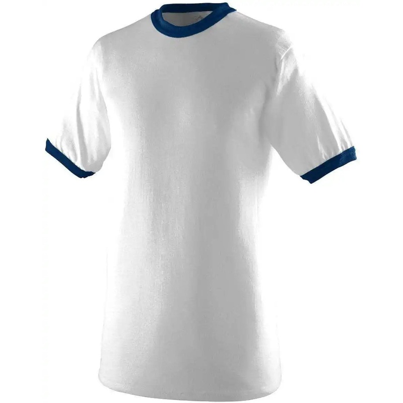 Augusta 710 Ringer T-Shirt – White Navy