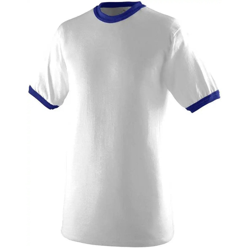 Augusta 710 Ringer T-Shirt – White Purple