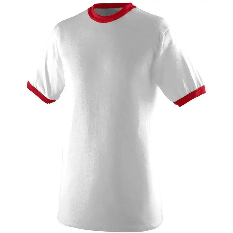 Augusta 710 Ringer T-Shirt – White Red