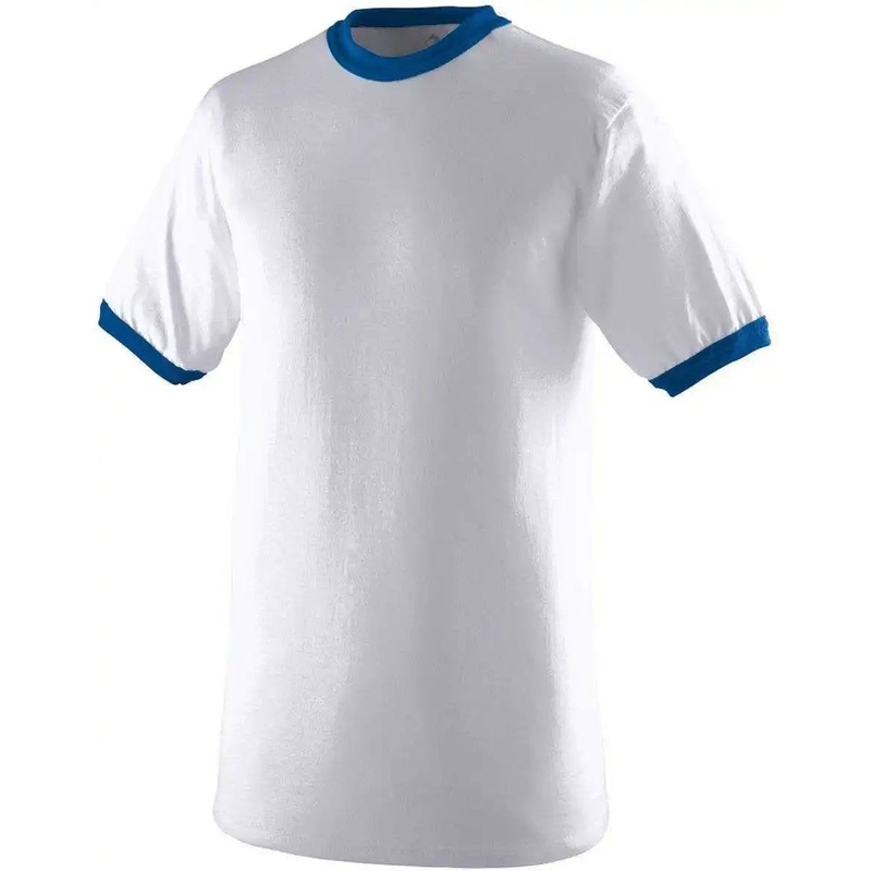 Augusta 710 Ringer T-Shirt – White Royal