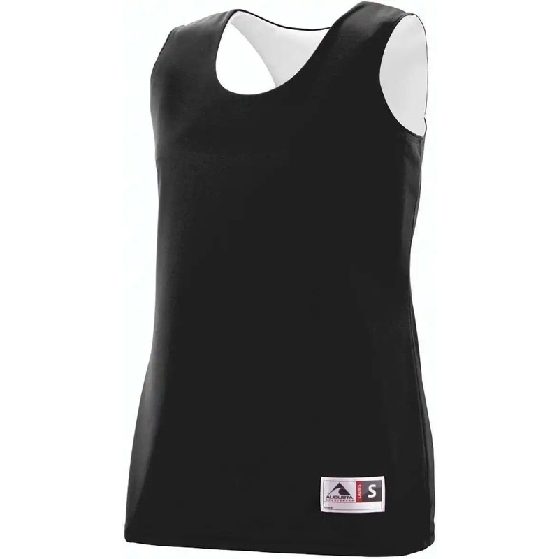 Augusta 147 Ladies Reversible Wicking Tank – Black White