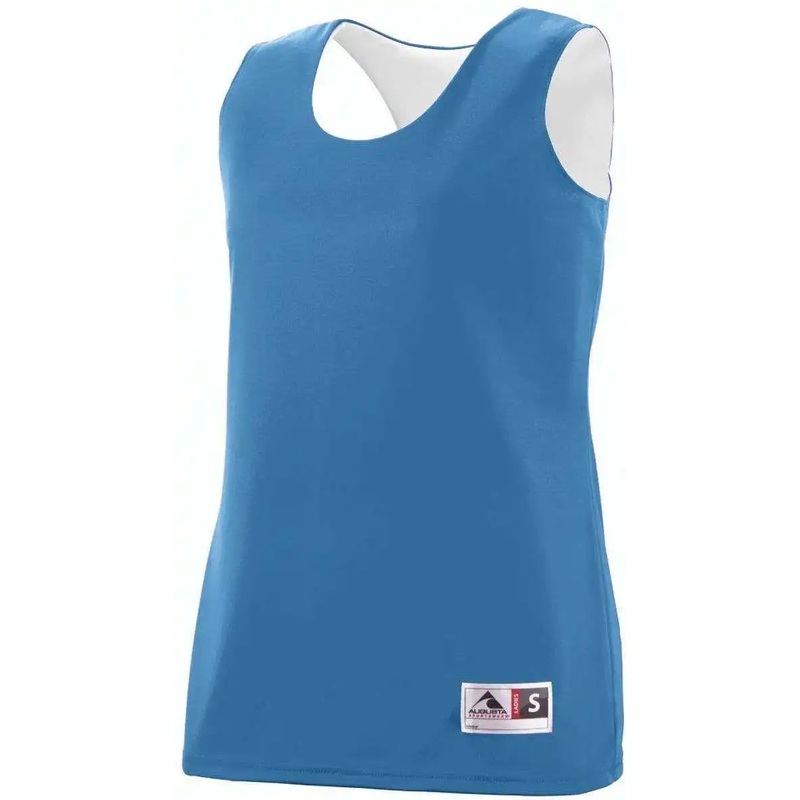 Augusta 147 Ladies Reversible Wicking Tank – Columbia Blue White
