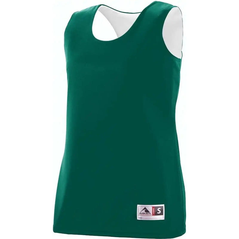 Augusta 147 Ladies Reversible Wicking Tank – Forest White