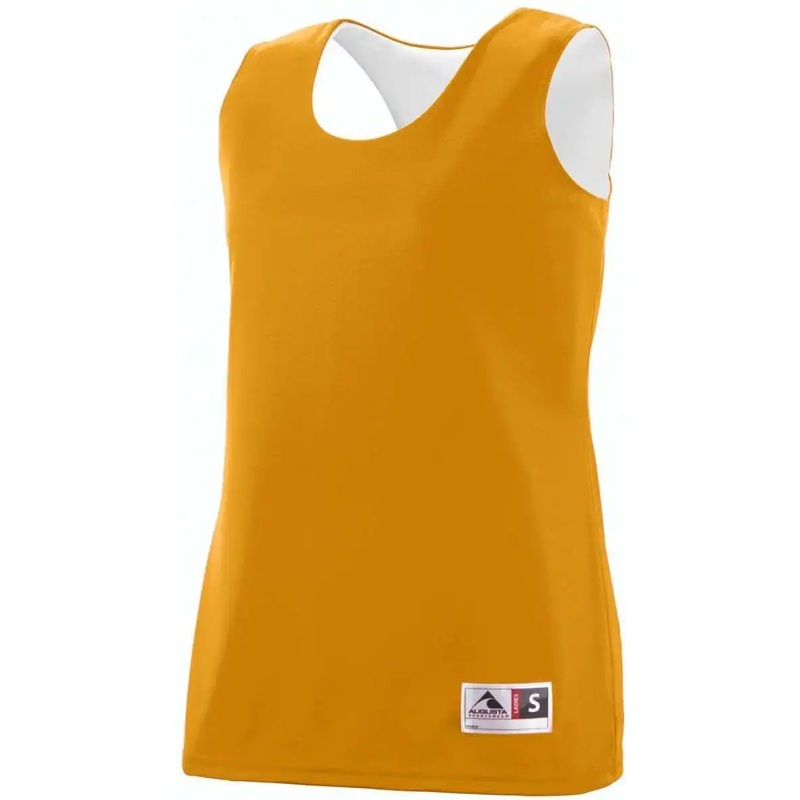 Augusta 147 Ladies Reversible Wicking Tank – Gold White
