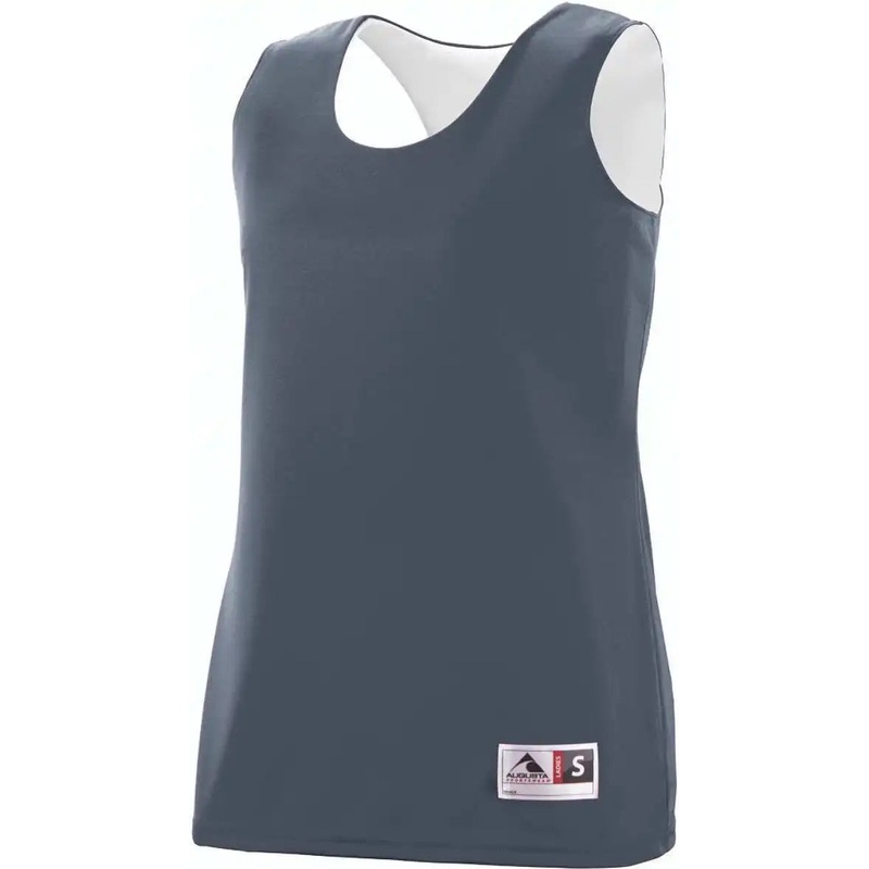 Augusta 147 Ladies Reversible Wicking Tank – Graphite White