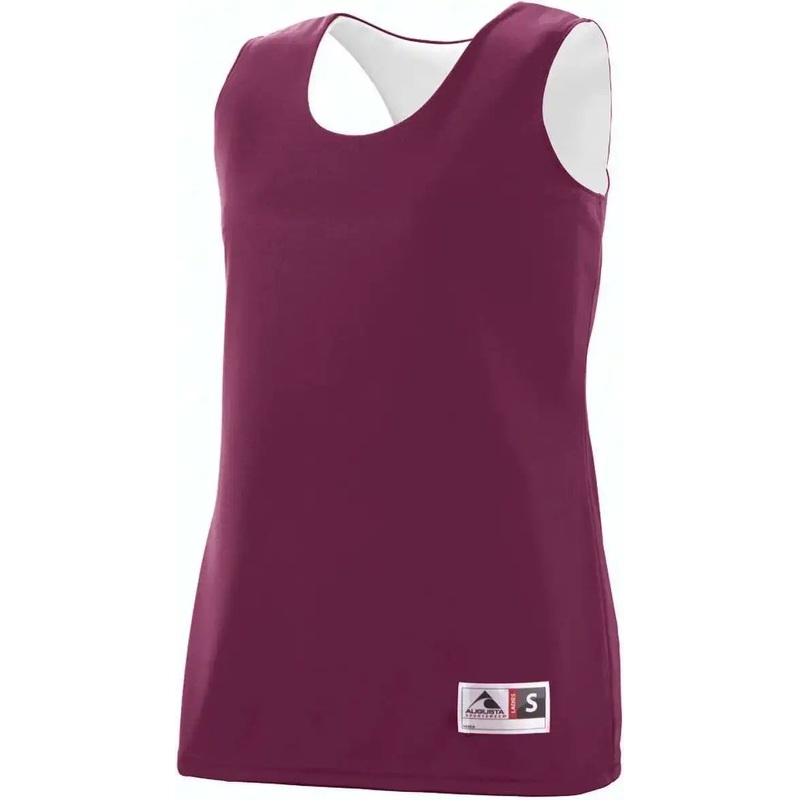 Augusta 147 Ladies Reversible Wicking Tank – Maroon White
