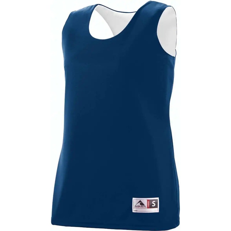 Augusta 147 Ladies Reversible Wicking Tank – Navy White