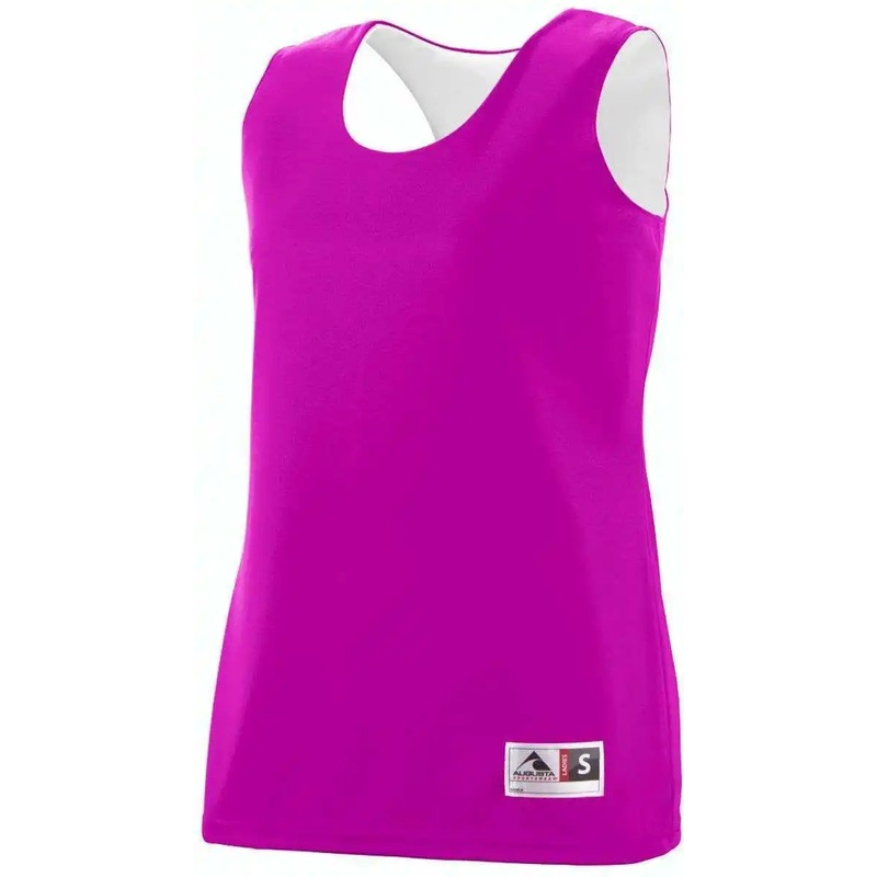 Augusta 147 Ladies Reversible Wicking Tank – Pink White
