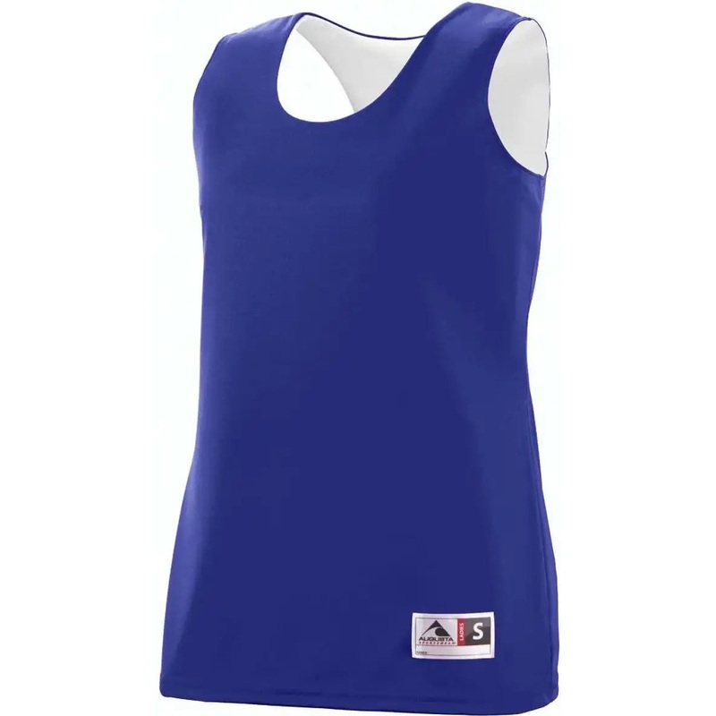 Augusta 147 Ladies Reversible Wicking Tank – Purple White