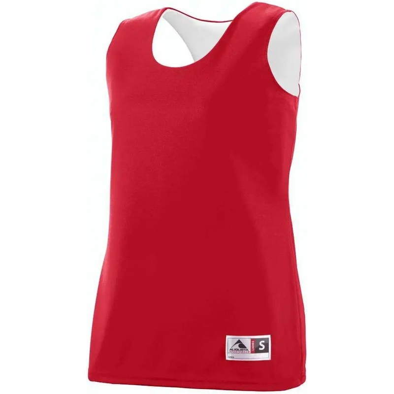 Augusta 147 Ladies Reversible Wicking Tank – Red White