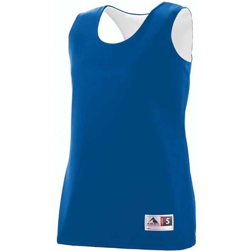 Augusta 147 Ladies Reversible Wicking Tank – Royal White