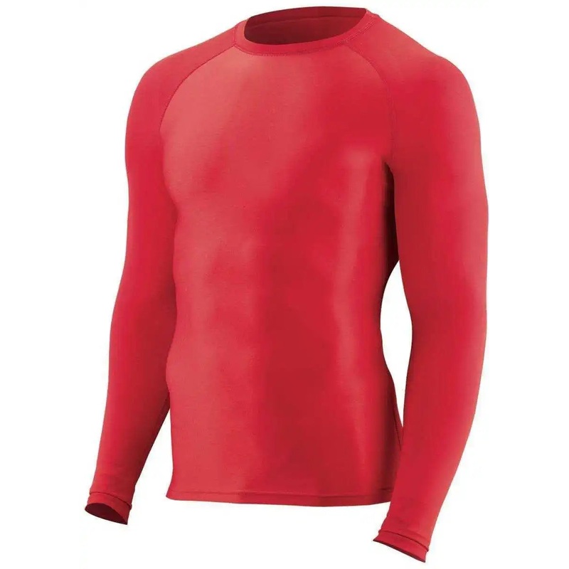 Augusta 2604 Hyperform Compression Long Sleeve Shirt – Red