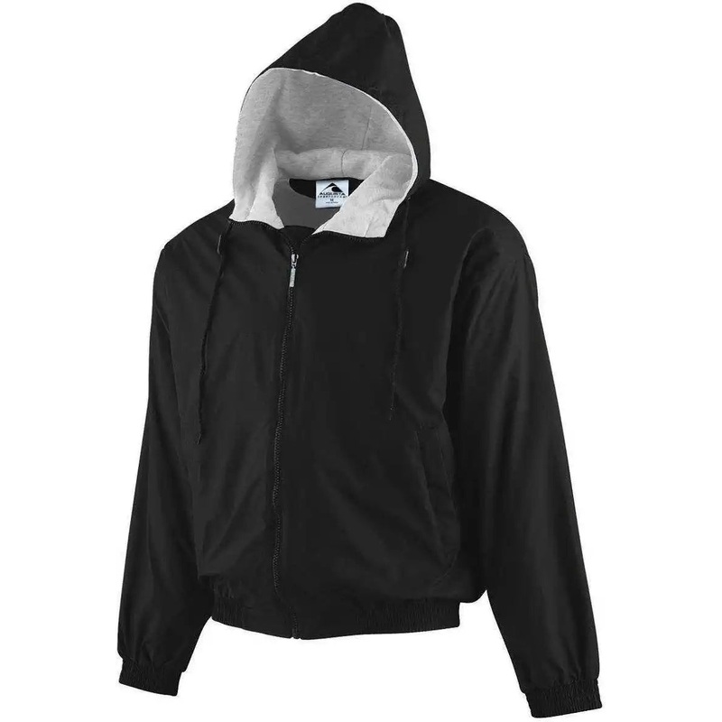 Augusta 3280 Hooded Taffeta Jacket/Fleece Lined – Black